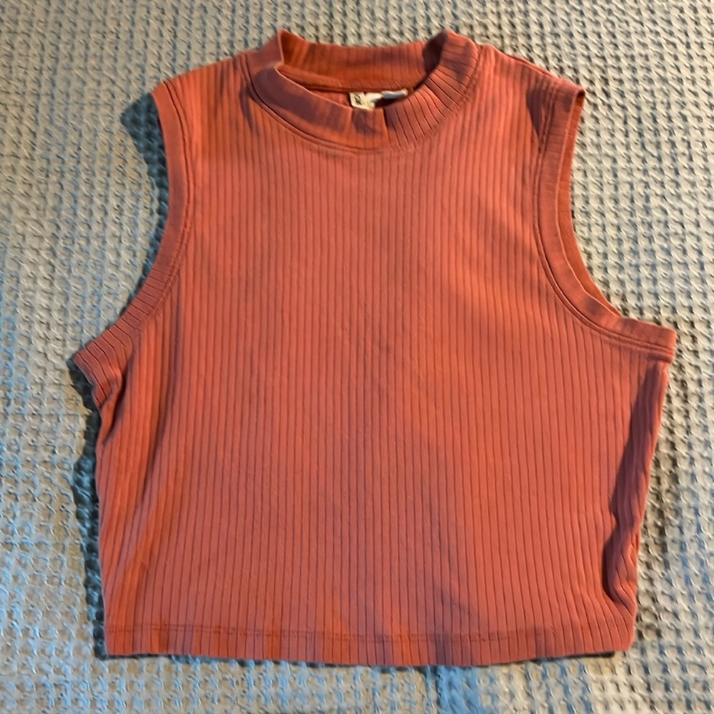 Roxy XL cropped ribbed tshirt orange